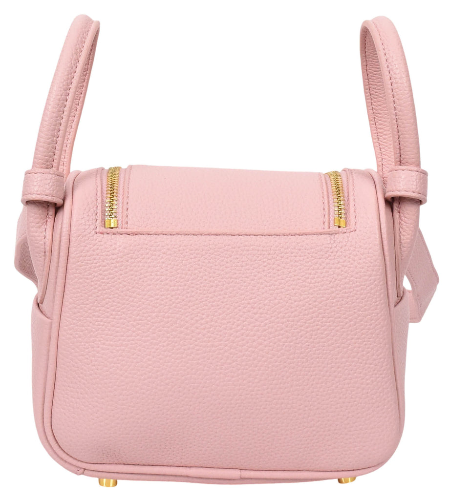 Regina Women's Faux Leather Mini Shoulder Strap Bag Pink-10