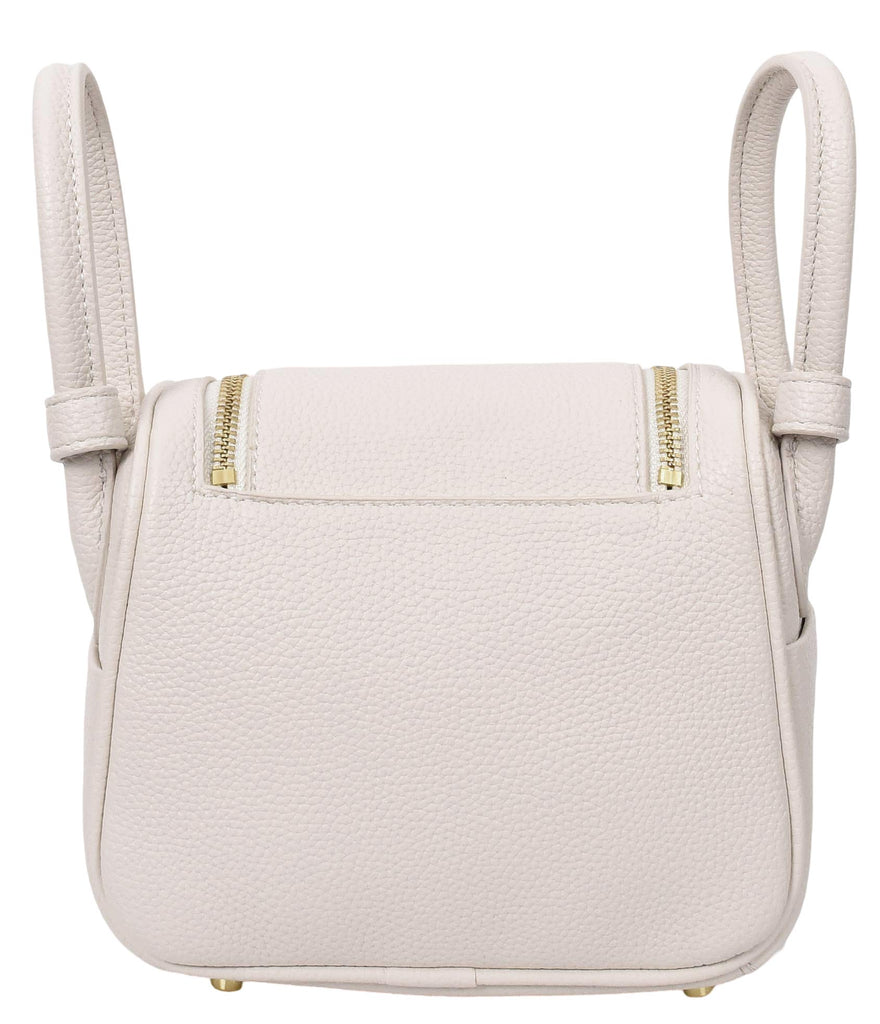 Regina Women's Faux Leather Mini Shoulder Strap Bag White-10