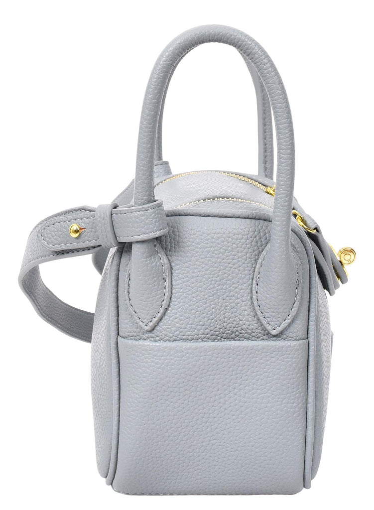 Regina Women's Faux Leather Mini Shoulder Strap Bag Sky Blue-9