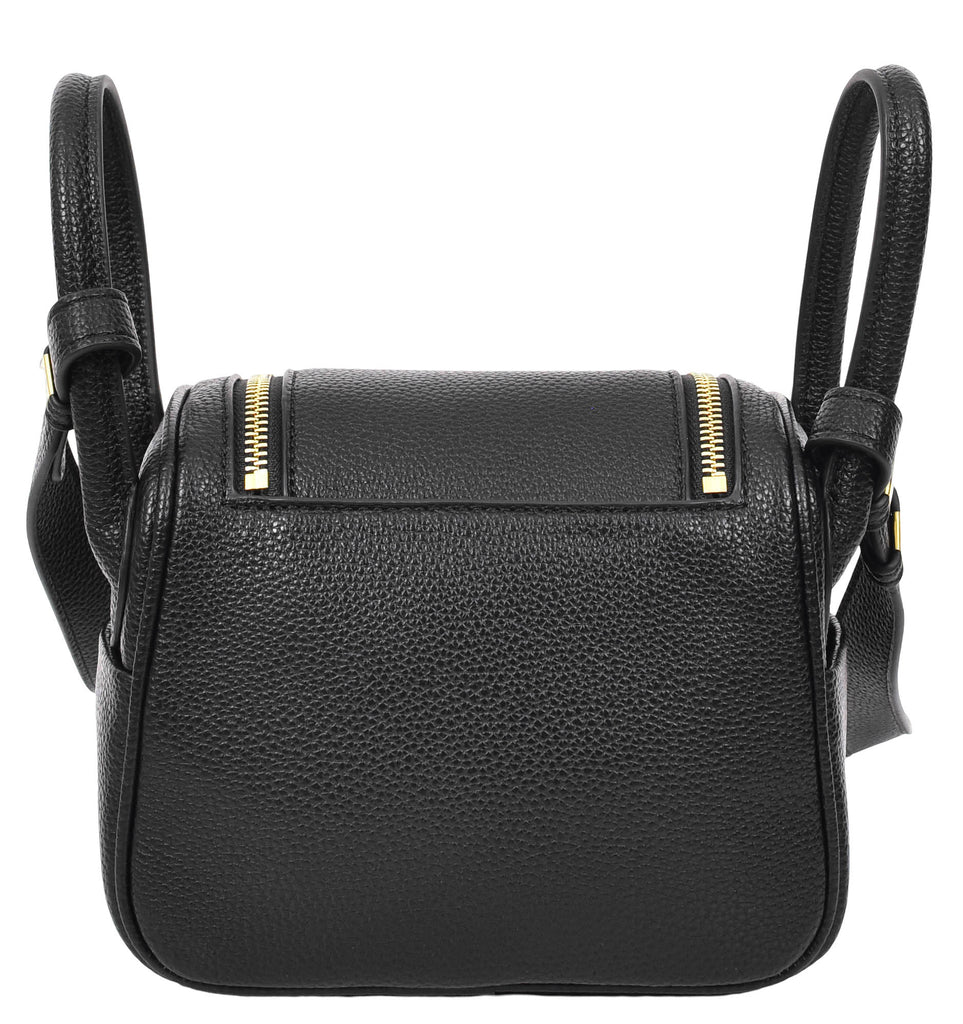 Regina Women's Faux Leather Mini Shoulder Strap Bag  Black-9