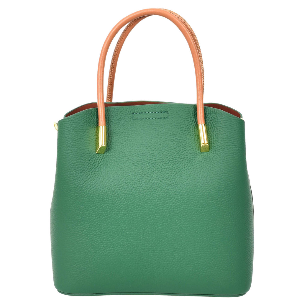 Winnipeg Women Leather Top Handle Shoulder Bag Green-10