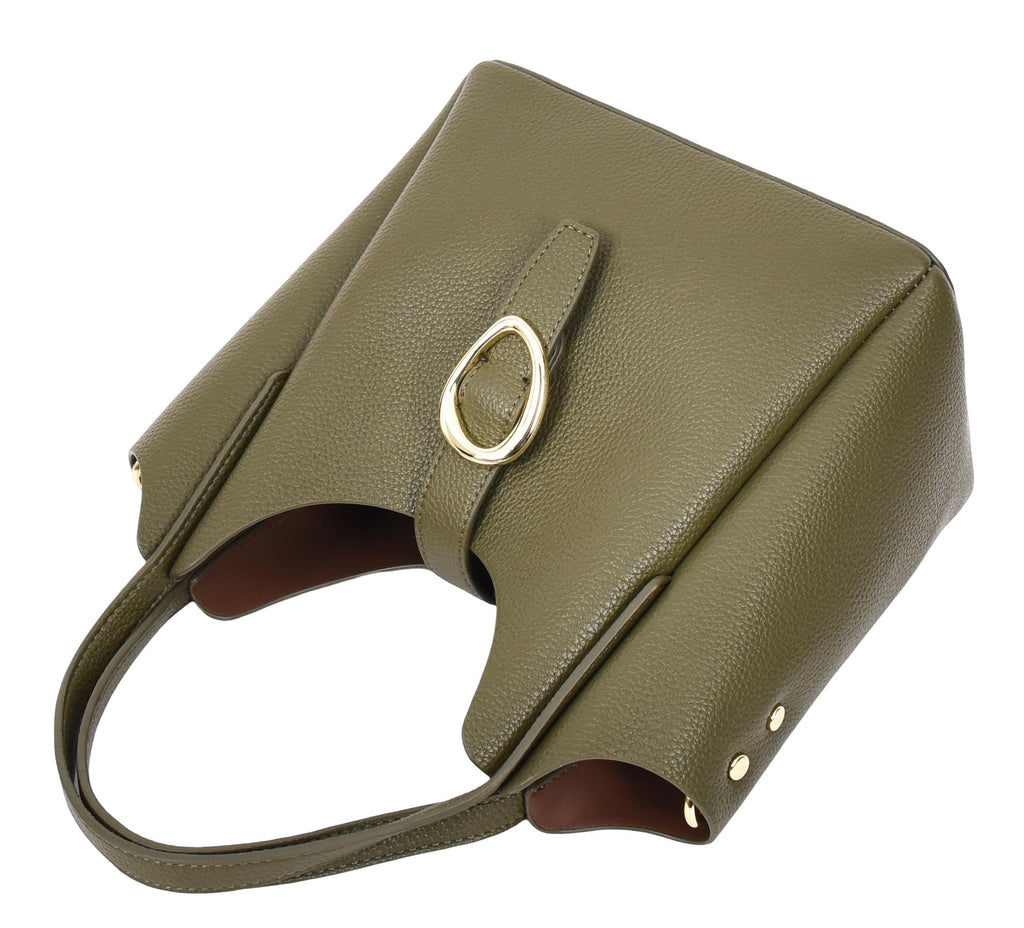 Montreal  Women's Small Faux Leather Shoulder Handbag Olive-10