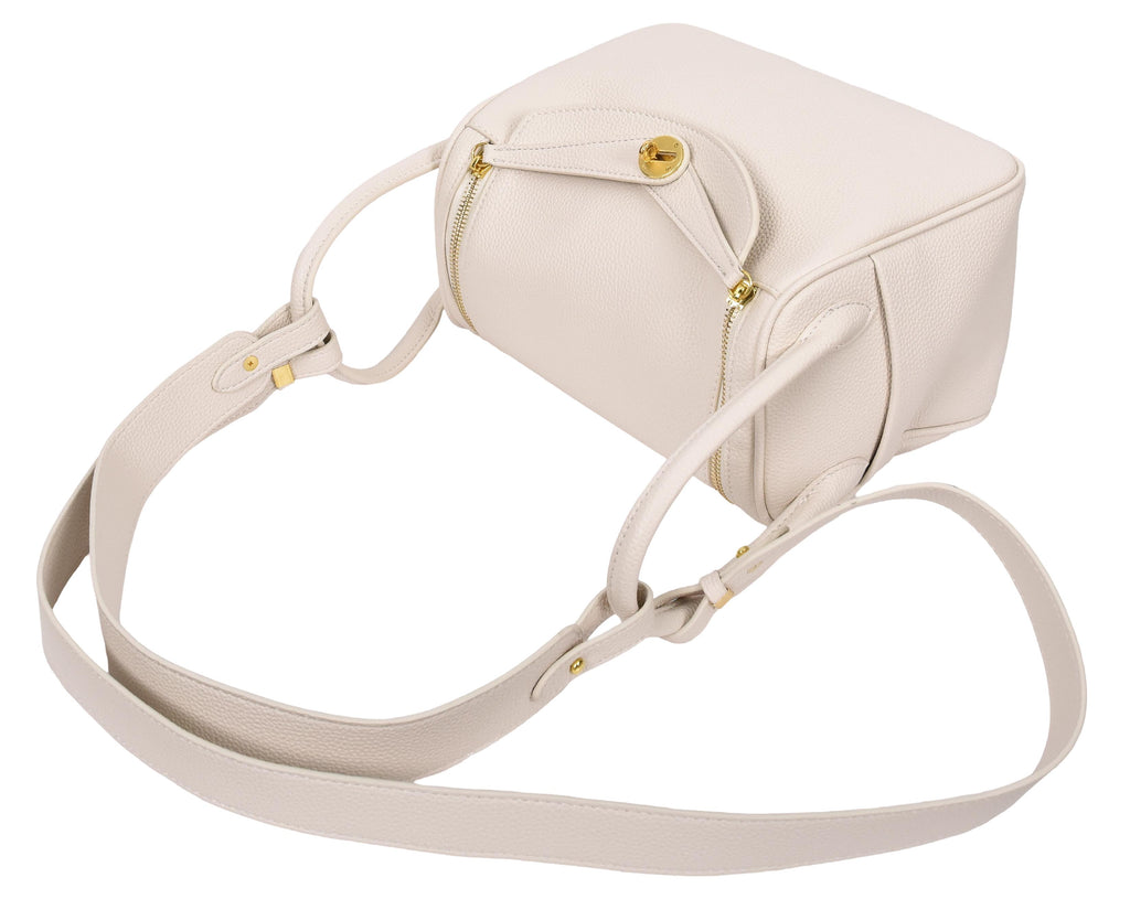 Iqaluit Women's Faux Leather Large Shoulder Strap Bag White-9