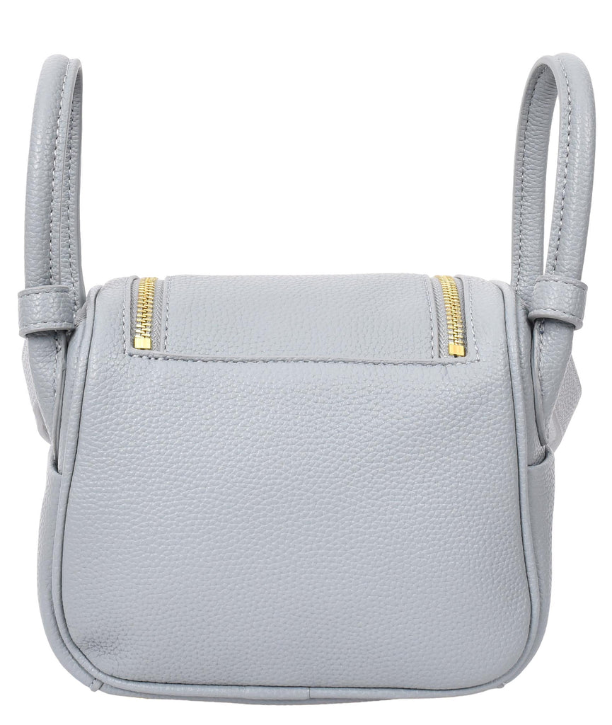 Regina Women's Faux Leather Mini Shoulder Strap Bag Sky Blue-10