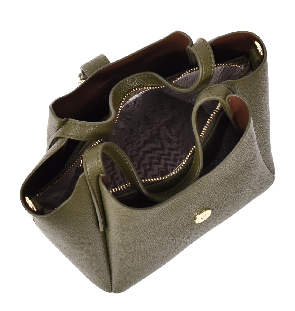 Montreal  Women's Small Faux Leather Shoulder Handbag Olive-12