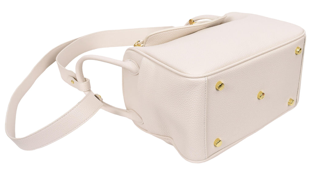 Iqaluit Women's Faux Leather Large Shoulder Strap Bag White-10