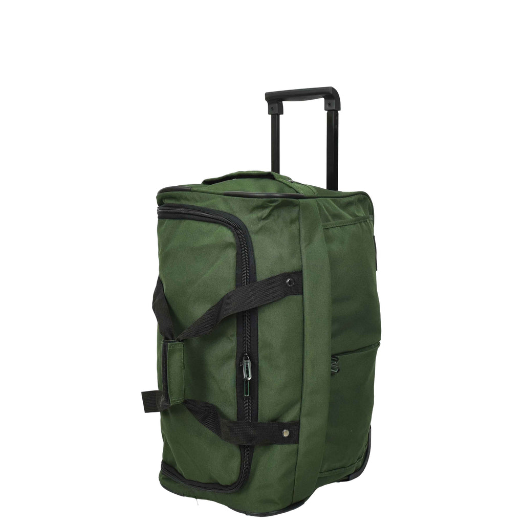 DR487 Lightweight Mid Size Holdall With Wheels Green 1