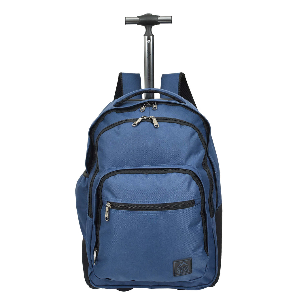 DR651 Rolling Wheels Cabin Size Hiking Backpack Navy 1