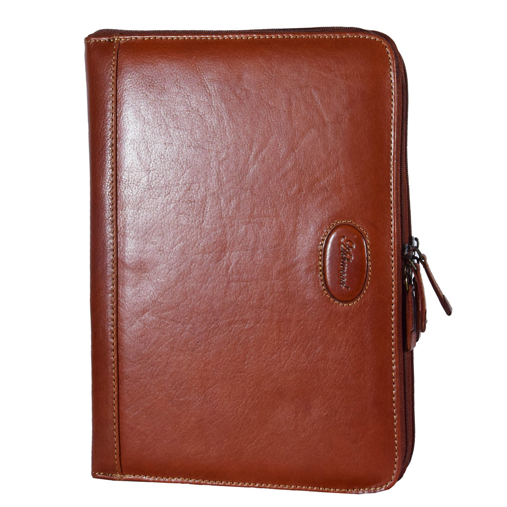 DR293 Real Leather Portfolio Case A4 Document Holder Chestnut 1