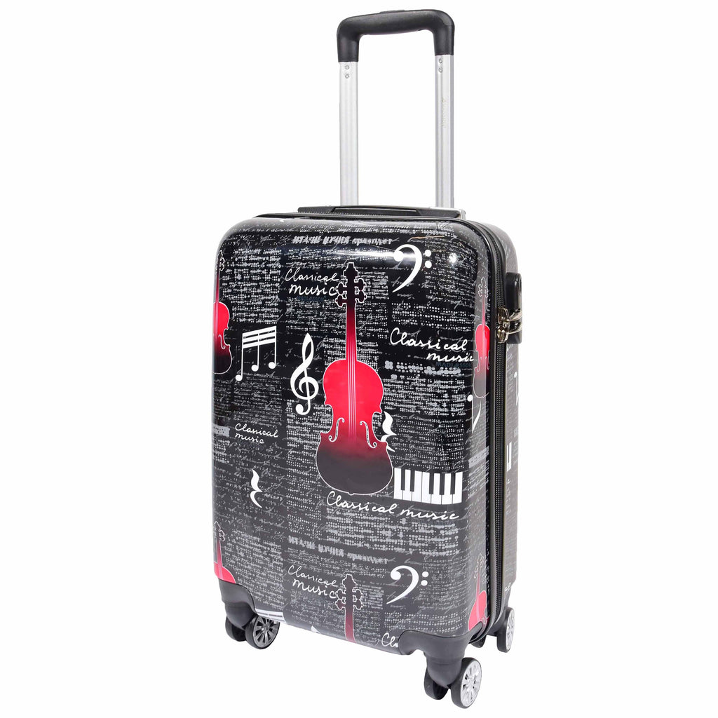 DR550 Four Wheeled Hard Cabin Luggage With Classical Music Print 1