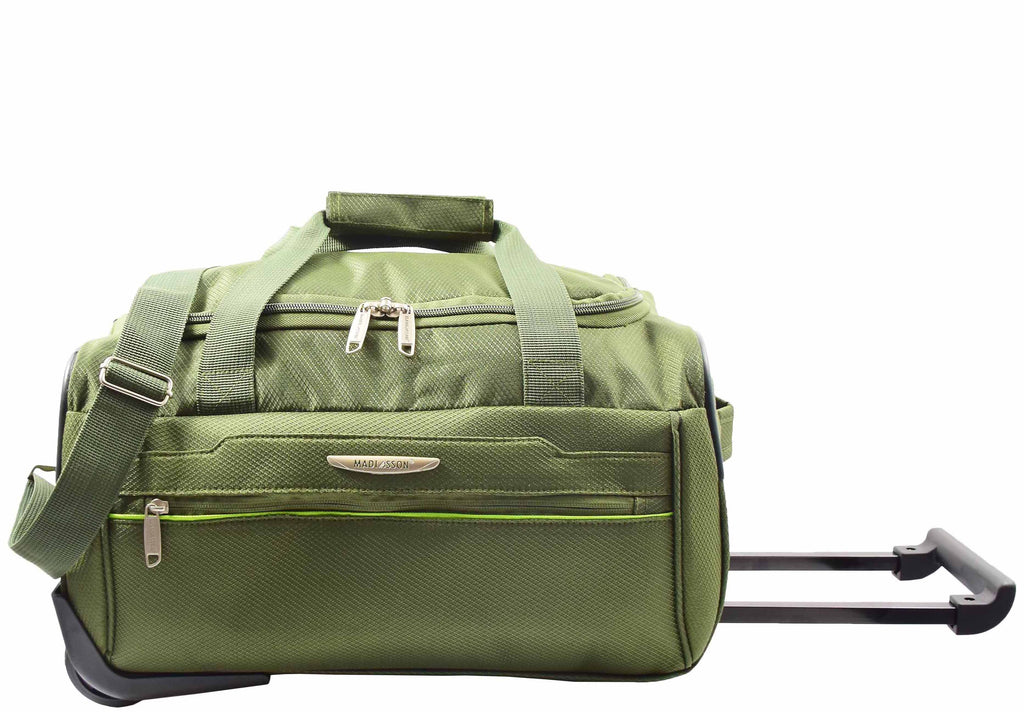 DR638 Weekend Travel Mid Size Bag Wheeled Holdall Duffle Khaki 2