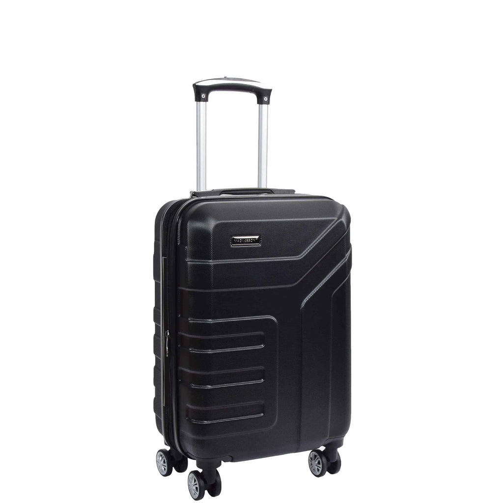 DR575 Expandable Hard Shell Cabin Luggage With Four Wheels Black 1