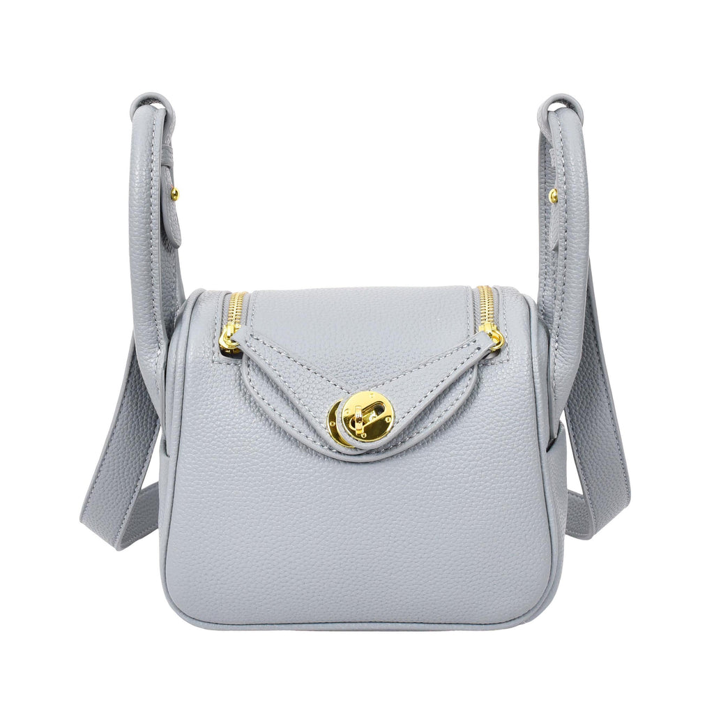 Regina Women's Faux Leather Mini Shoulder Strap Bag Sky Blue-1