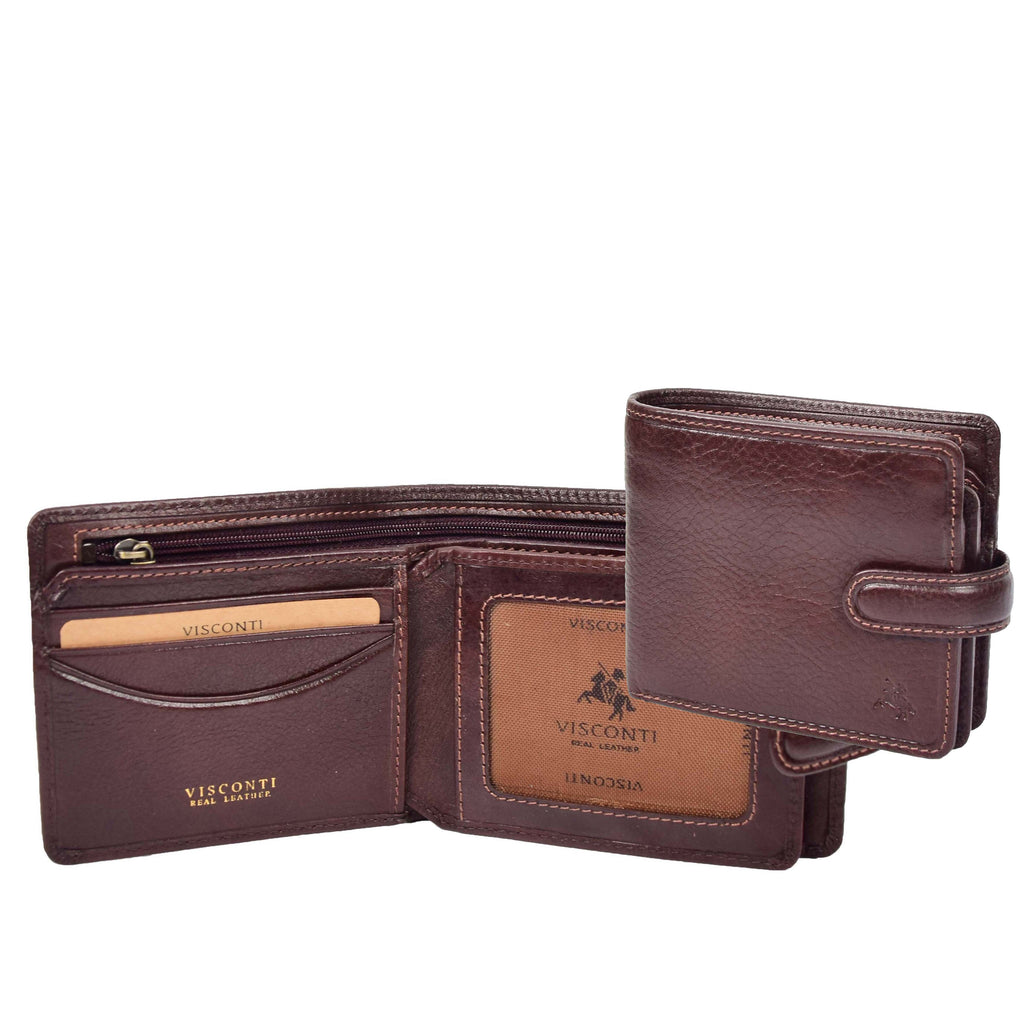 DR661 Men's Soft Tanned Leather Bi-Fold Wallet RFID Black 1