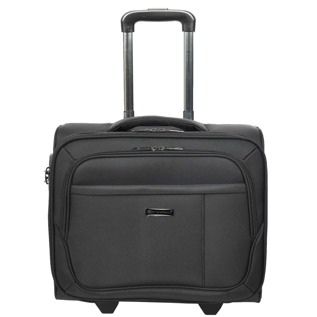 DR682 Cabin Size Wheeled Business Office Bag Pilot Case Black 1