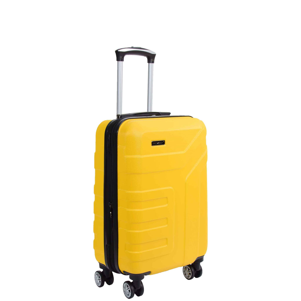 DR575 Expandable Hard Shell Cabin Luggage With Four Wheels Yellow 1