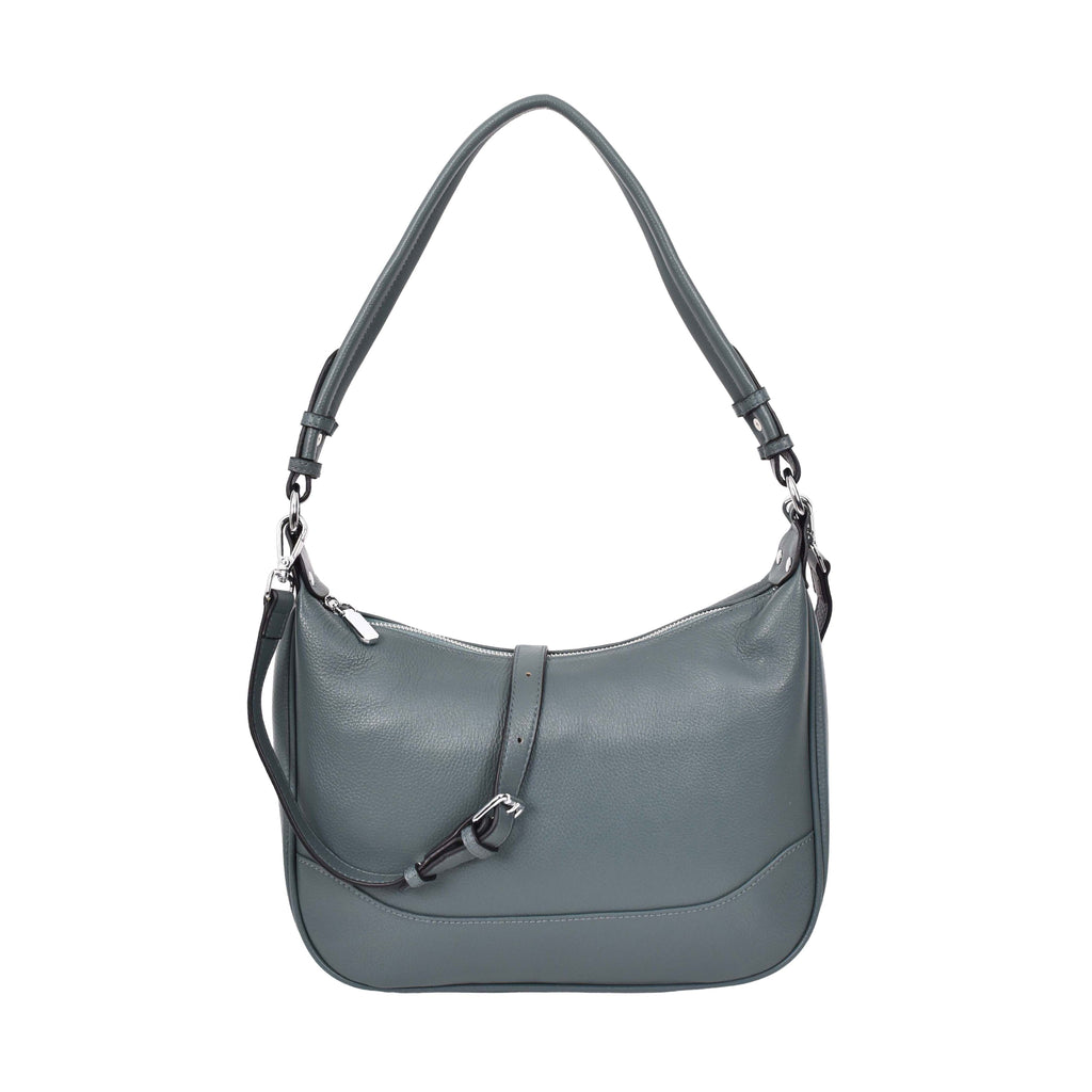 Kitchener Women's Leather  Organiser Hobo Style Shoulder Bag Teal-1