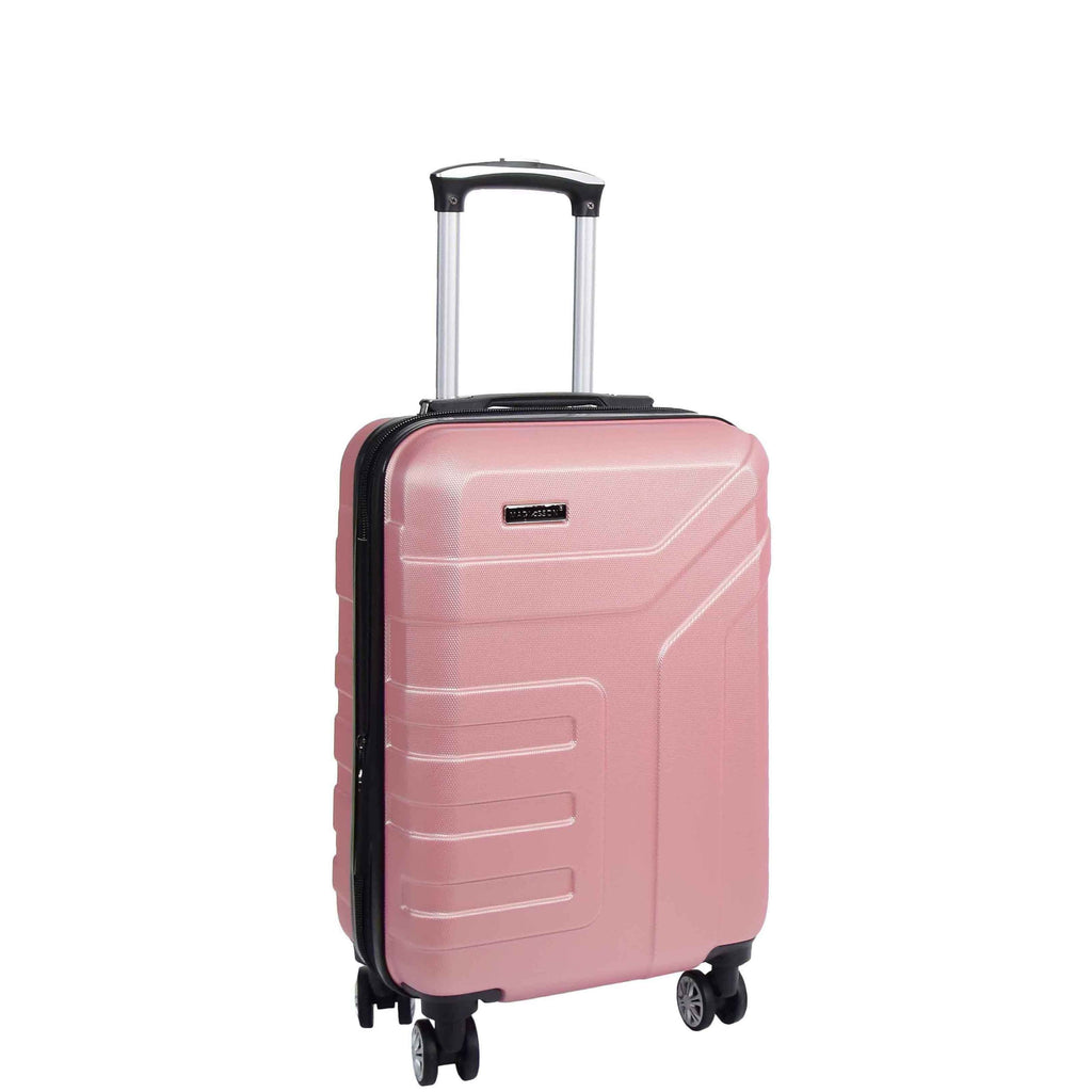 DR575 Expandable Hard Shell Cabin Luggage With Four Wheels Rose Gold 1