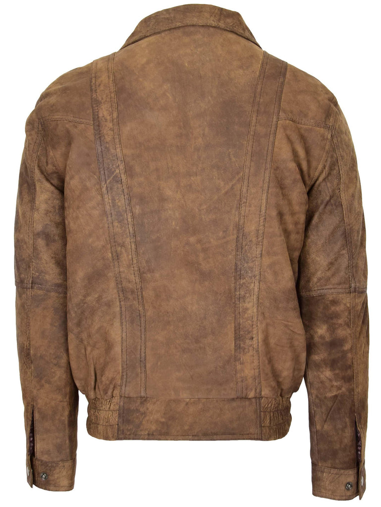 DR109 Men's Leather Nubuck Classic Brown Jacket 7
