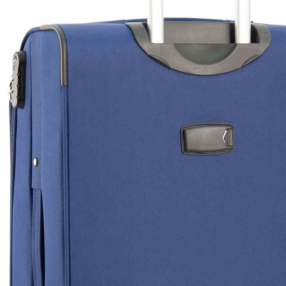 DR549 Expandable 8 Spinner Wheel Soft Luggage Navy 8