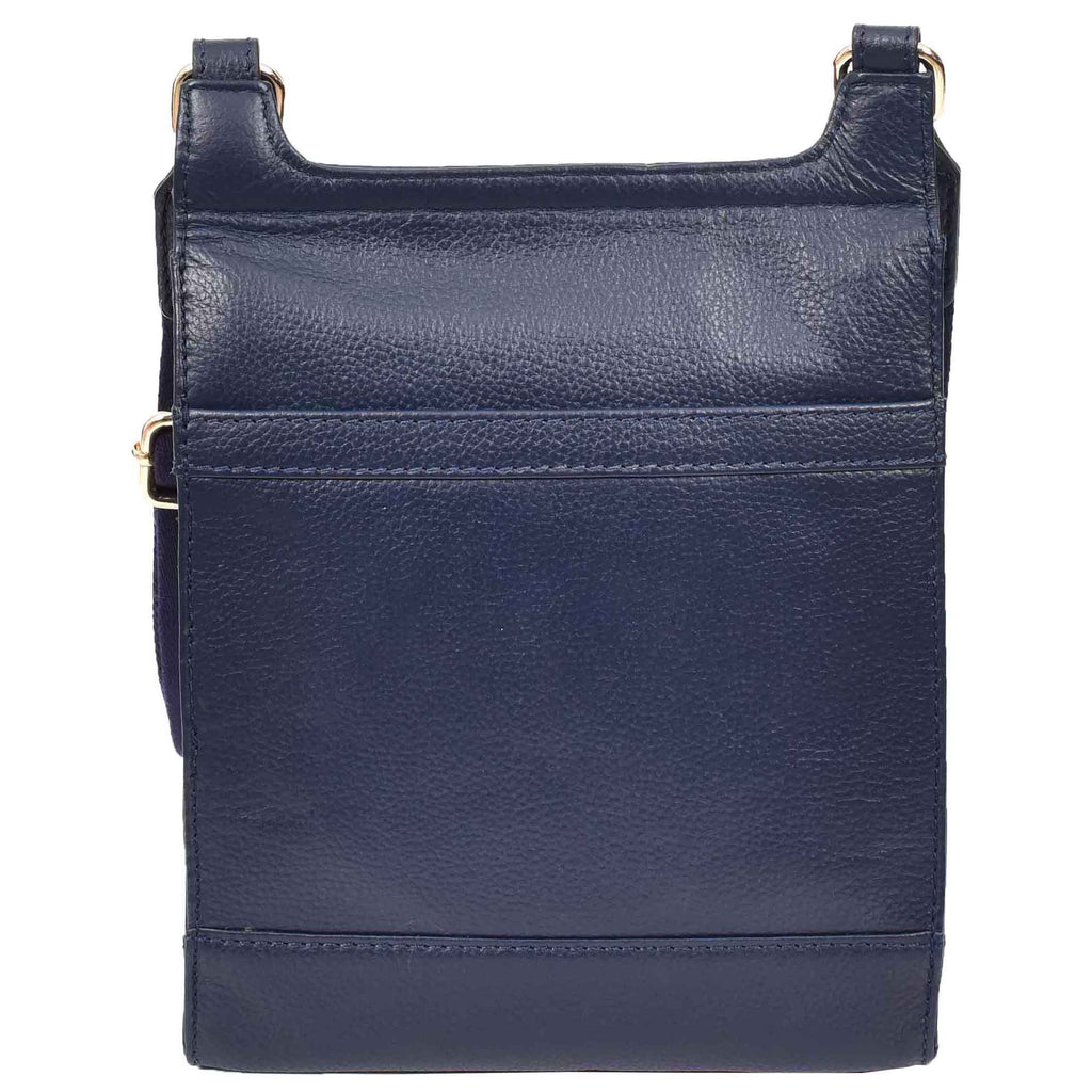 DR685 Ladies Real Leather Travel Messenger Bag Navy 3