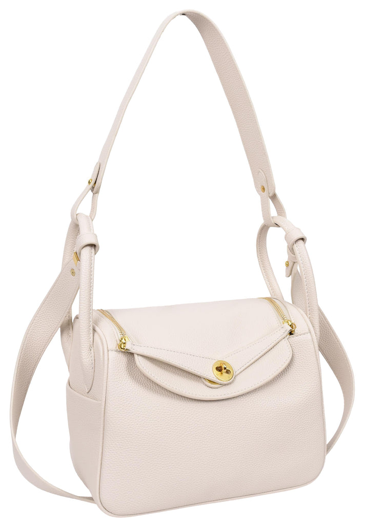 Iqaluit Women's Faux Leather Large Shoulder Strap Bag White-2