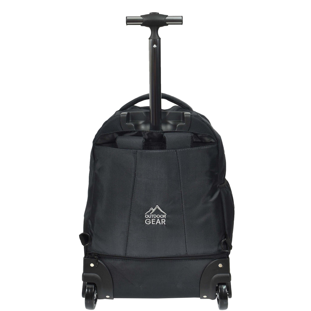 DR651 Rolling Wheels Cabin Size Hiking Backpack Black 2