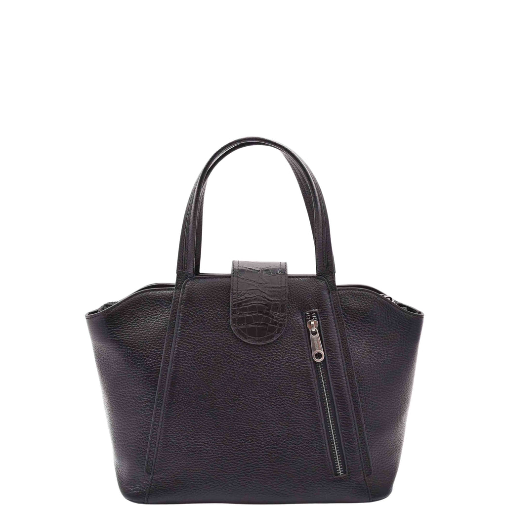 DR586 Women's Stylish Leather Adjustable Strap Handbag Black 2