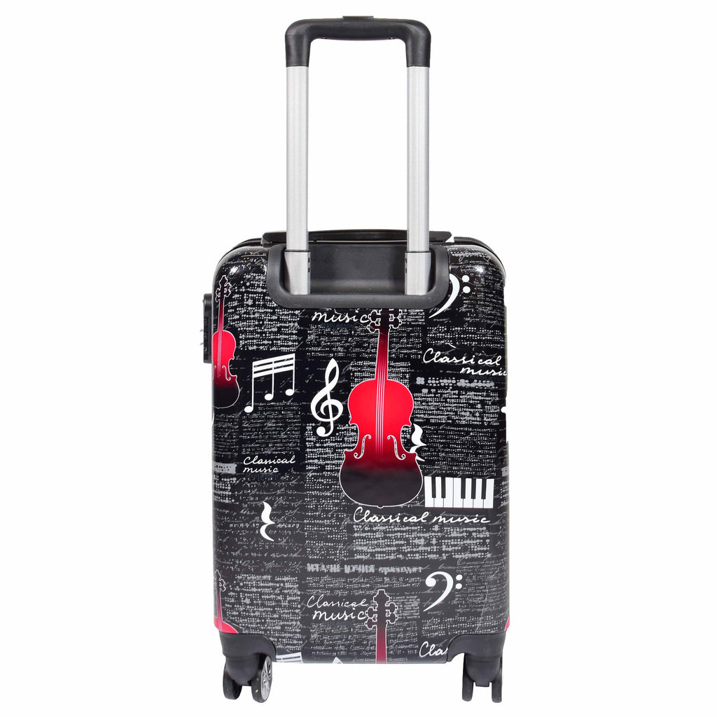 DR550 Four Wheeled Hard Cabin Luggage With Classical Music Print 2