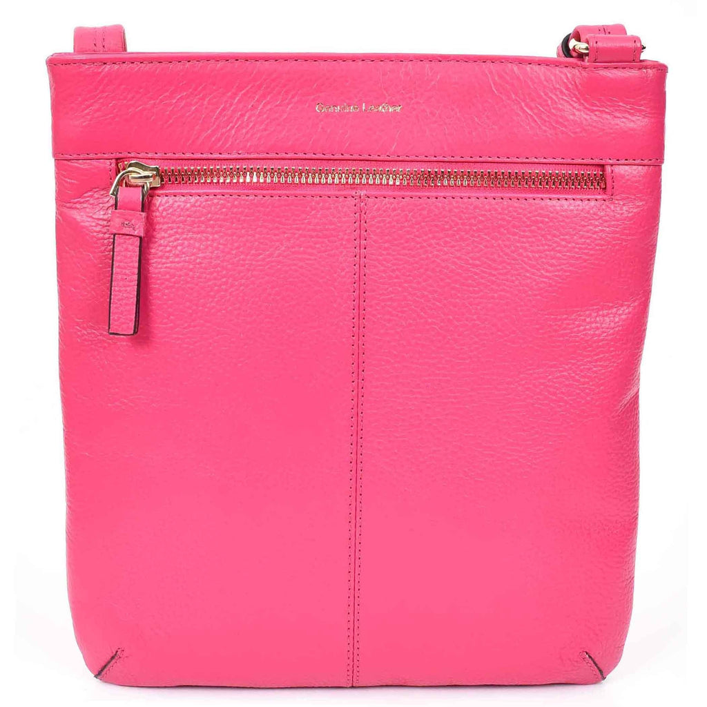 DR686 Ladies Leather Cross Body Sling Bag Pink 6