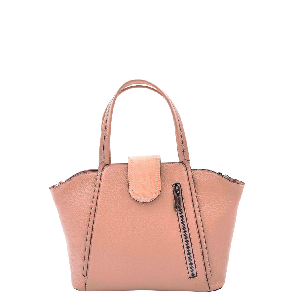 DR586 Women's Stylish Leather Adjustable Strap Handbag Rose 2