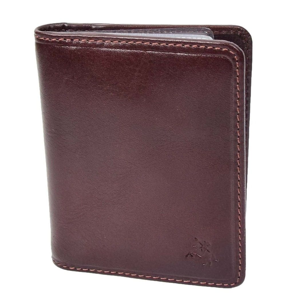 DR665 Men's Slim Real Leather Wallet RFID Credit Cards Holder Brown 3