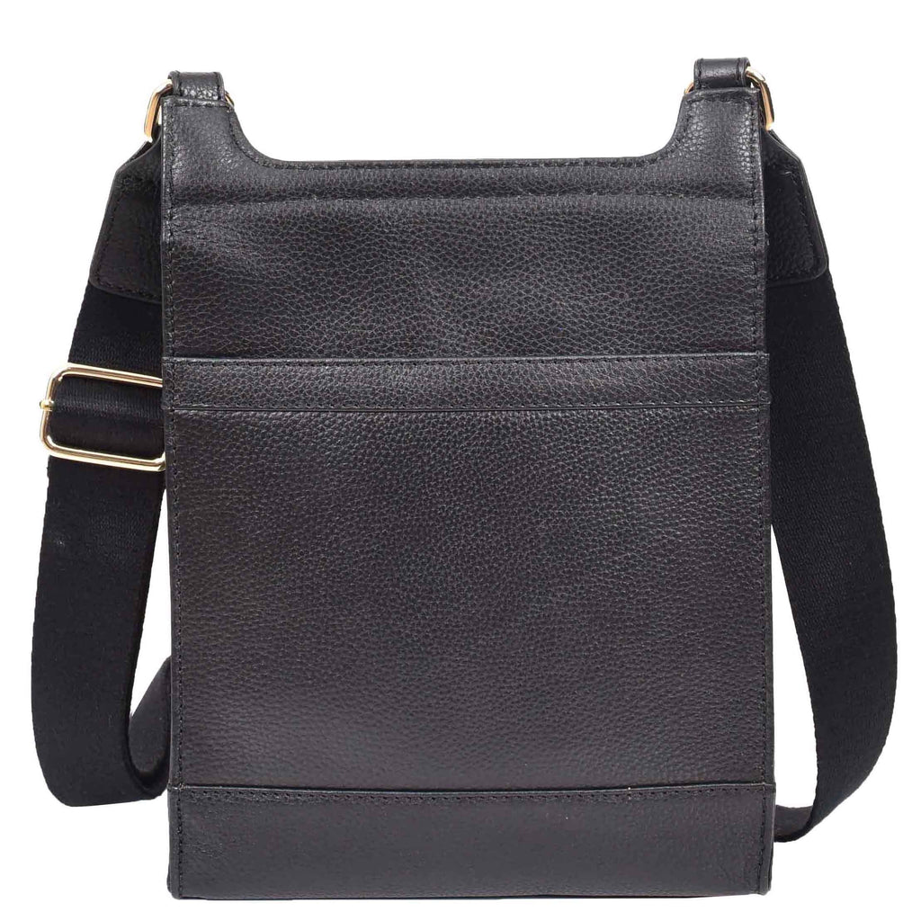DR685 Ladies Real Leather Travel Messenger Bag Black 6