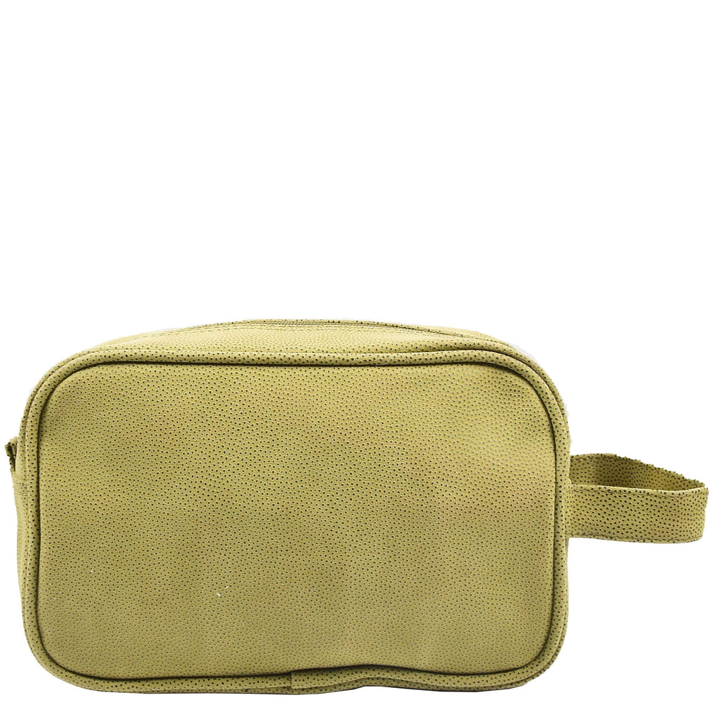 DR625 Toiletry Wash Faux Leather Wrist Bag Green 2