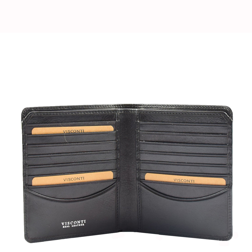 DR662 Men's Stylish Bi-Fold Jacket Wallet Black 2