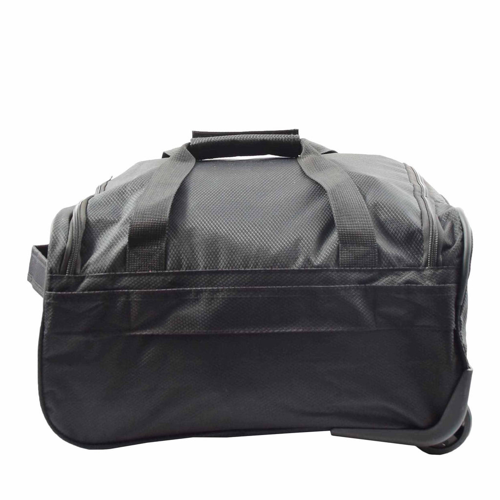 DR638 Weekend Travel Mid Size Bag Wheeled Holdall Duffle Black 6