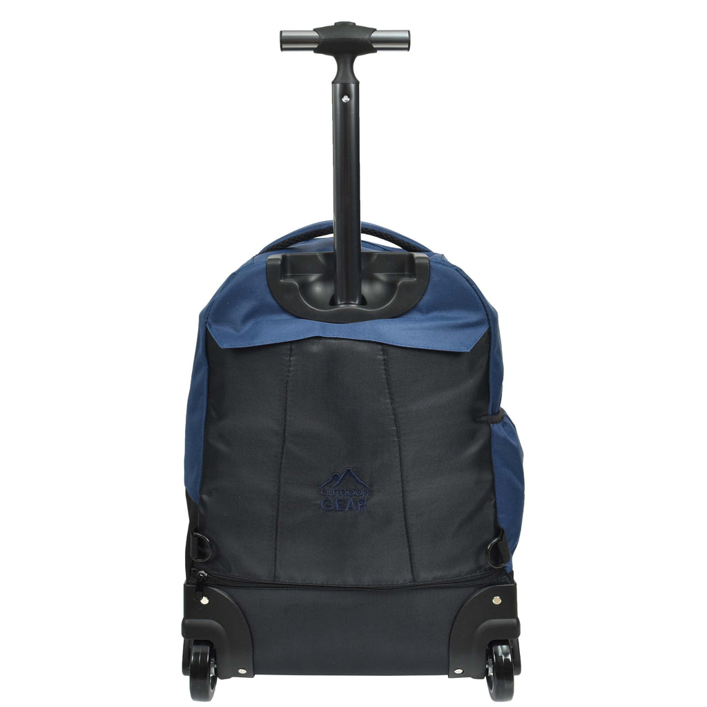 DR651 Rolling Wheels Cabin Size Hiking Backpack Navy 2