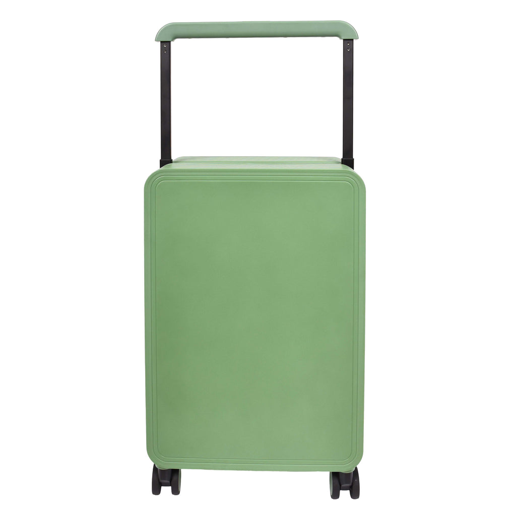 DR698 Cabin Size USB Port Suitcase Four Wheels Hard Shell Smart Luggage Green-2