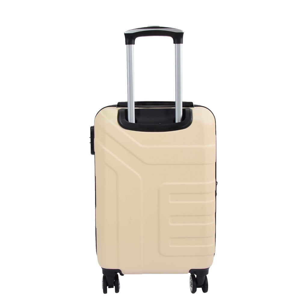 DR575 Expandable Hard Shell Cabin Luggage With Four Wheels Off White 2