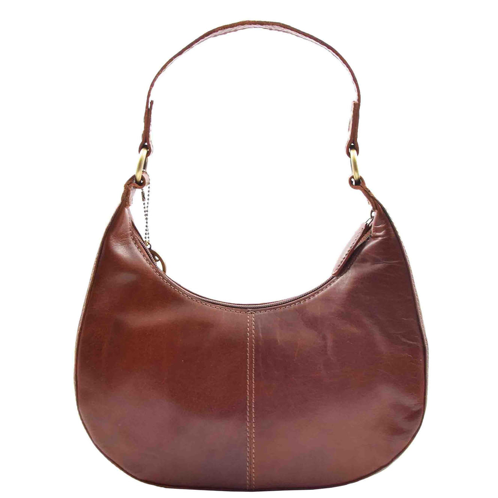 DR557 Women's Real Leather Classic Shoulder Hobo Bag Chestnut 2