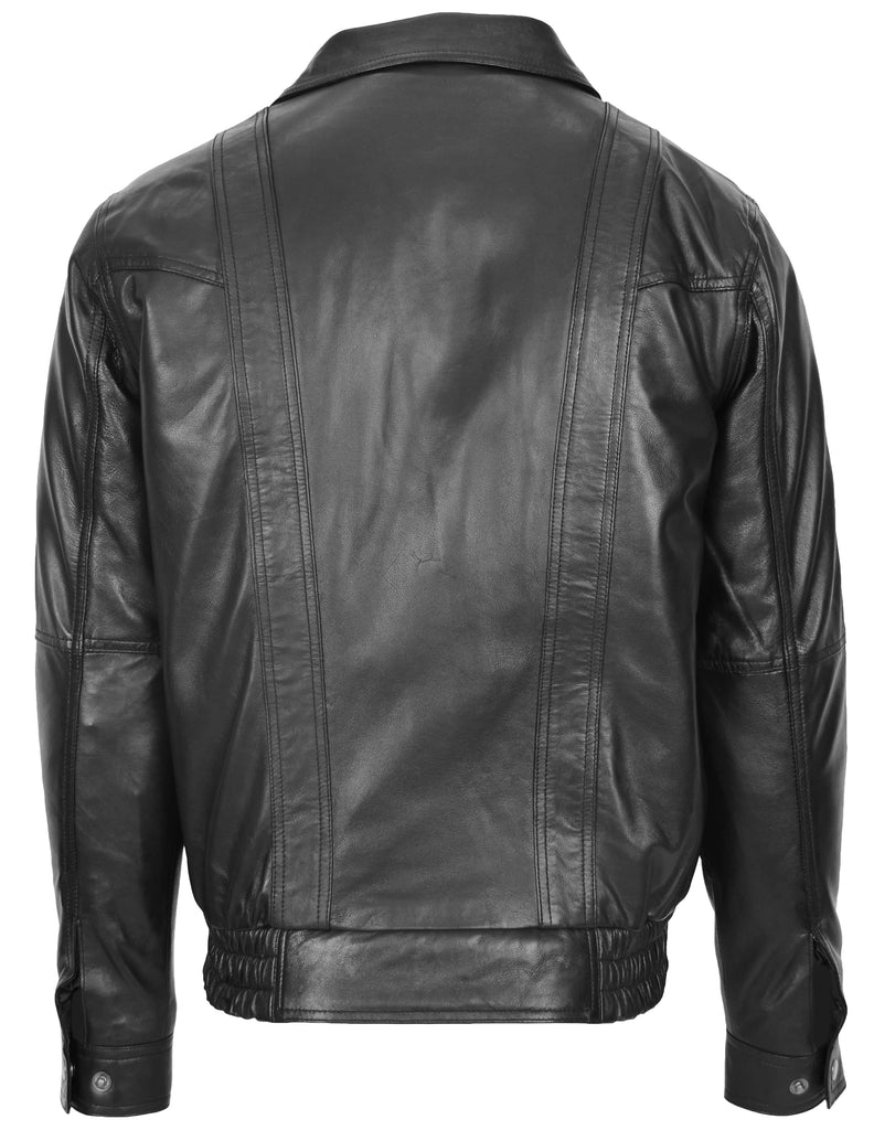 DR109 Men's Leather Nubuck Classic Black Jacket 4