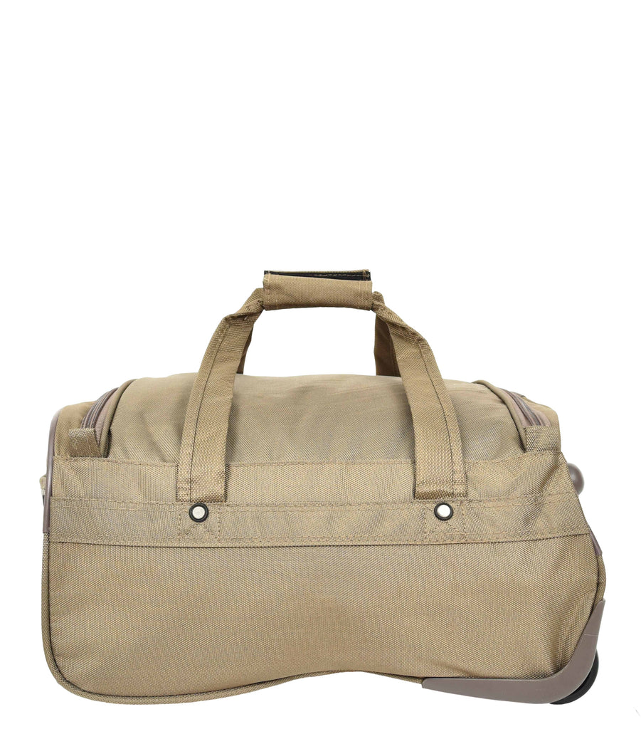 DR638 Weekend Travel Mid Size Bag Wheeled Holdall Duffle Beige 7