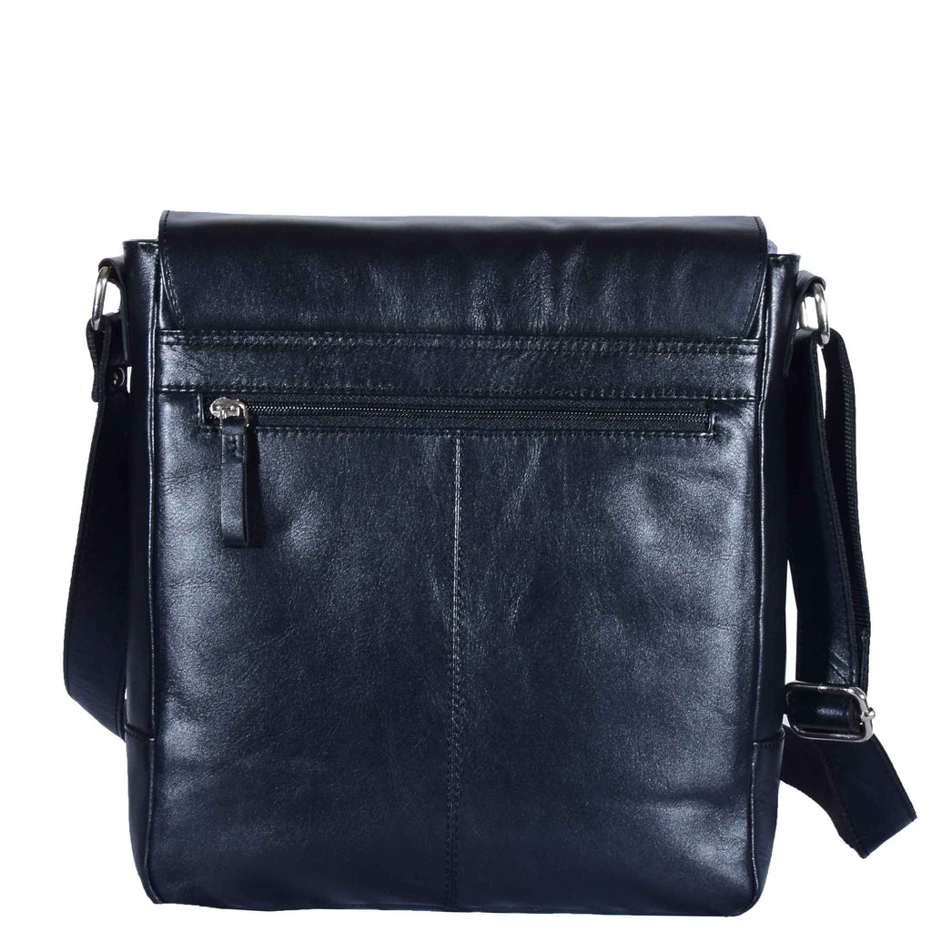 DR598 Men's Genuine Leather Travel Shoulder Cross Body Bag Black 2
