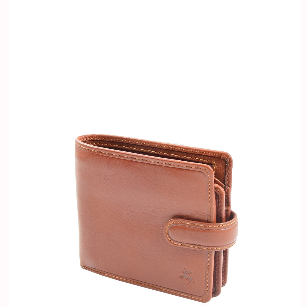 DR661 Men's Soft Tanned Leather Bi-Fold Wallet RFID Tan 2