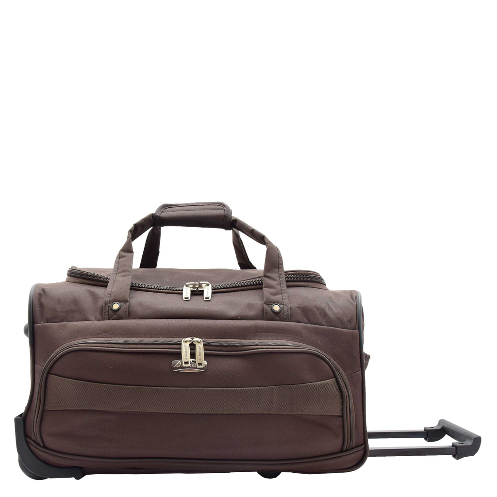 DR487 Lightweight Mid Size Holdall With Wheels Brown 3