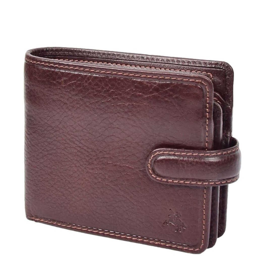 DR661 Men's Soft Tanned Leather Bi-Fold Wallet RFID Black 3