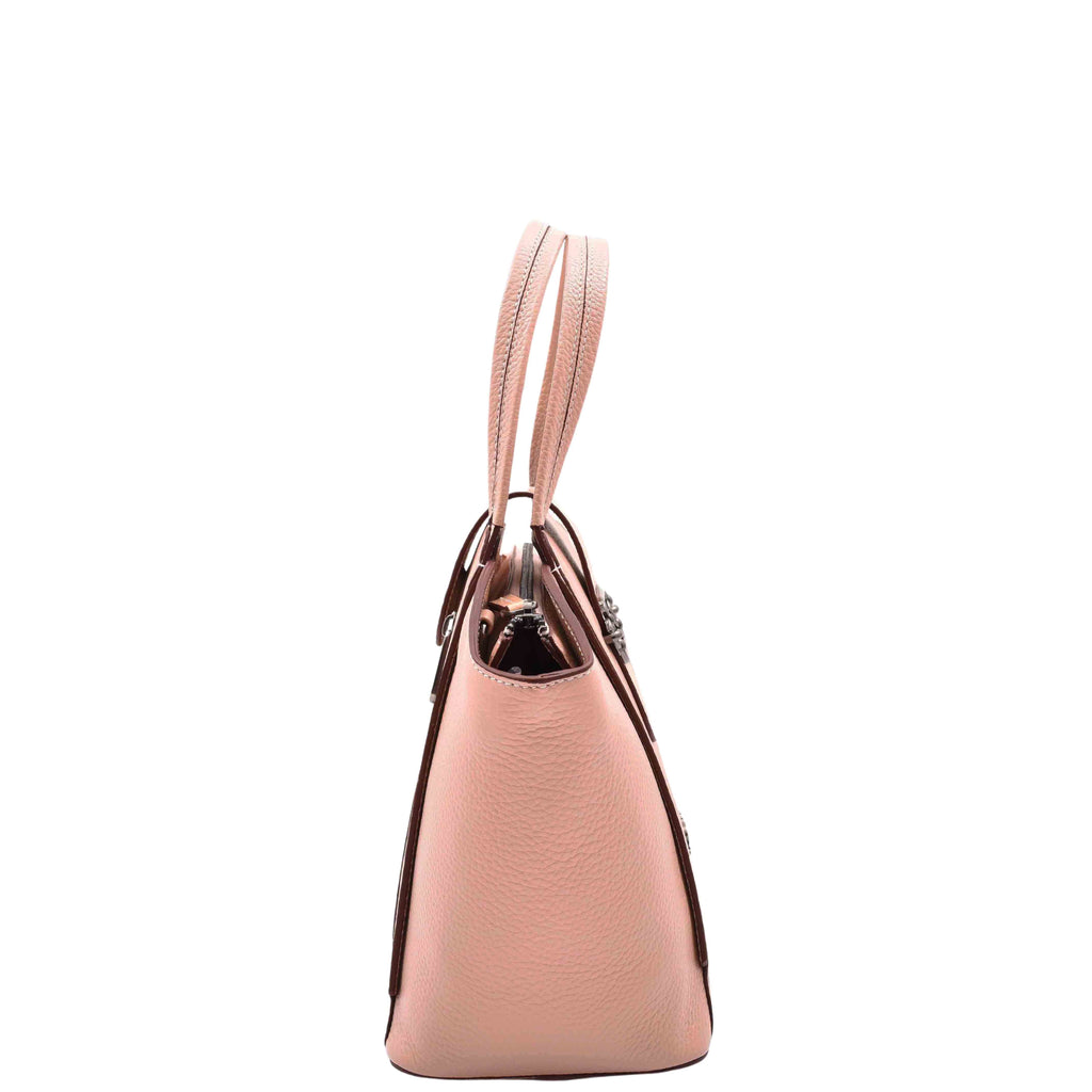 DR586 Women's Stylish Leather Adjustable Strap Handbag Rose 3