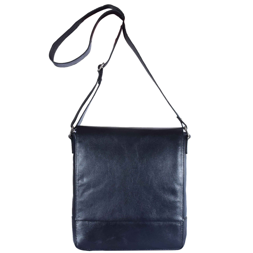 DR598 Men's Genuine Leather Travel Shoulder Cross Body Bag Black 3