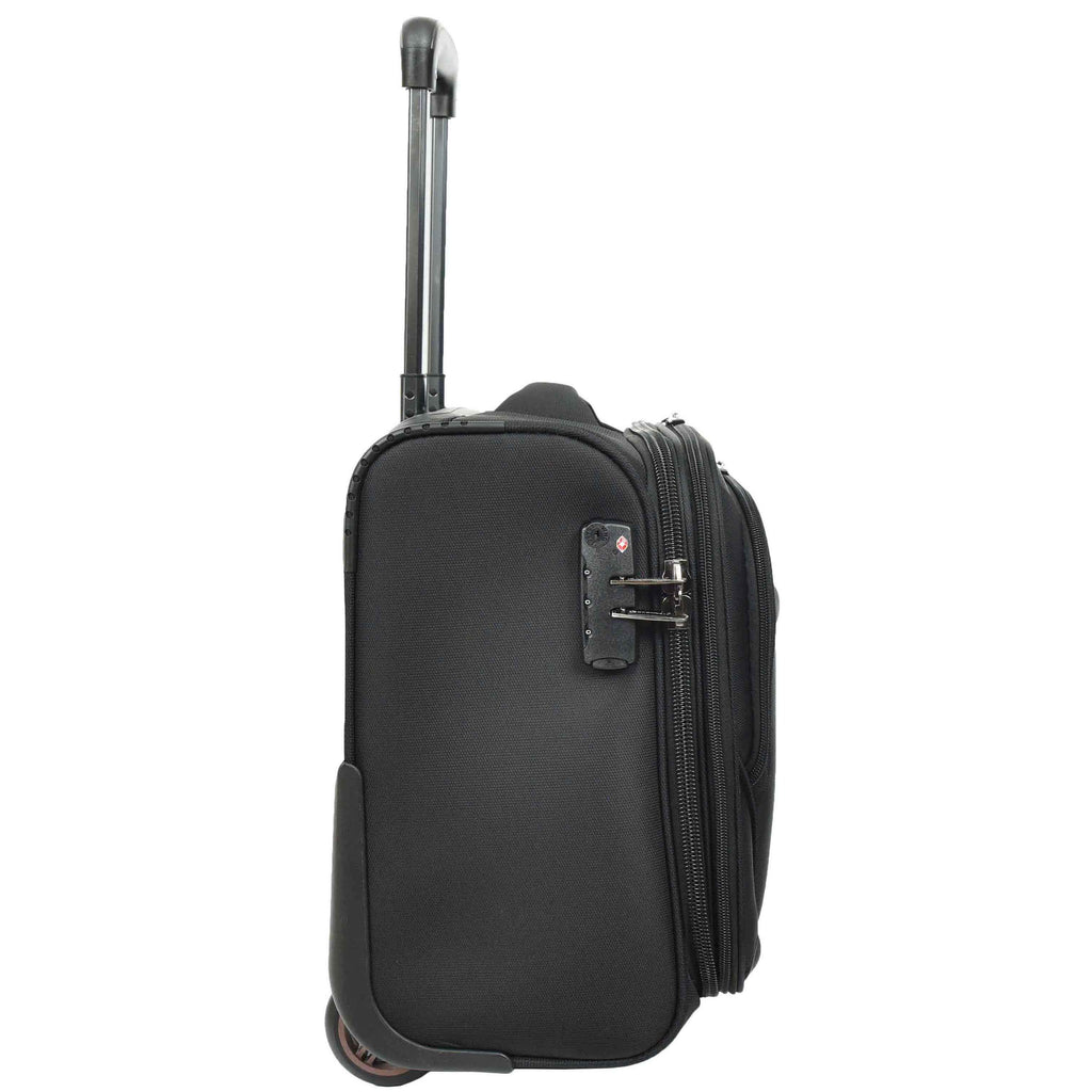 DR682 Cabin Size Wheeled Business Office Bag Pilot Case Black 3
