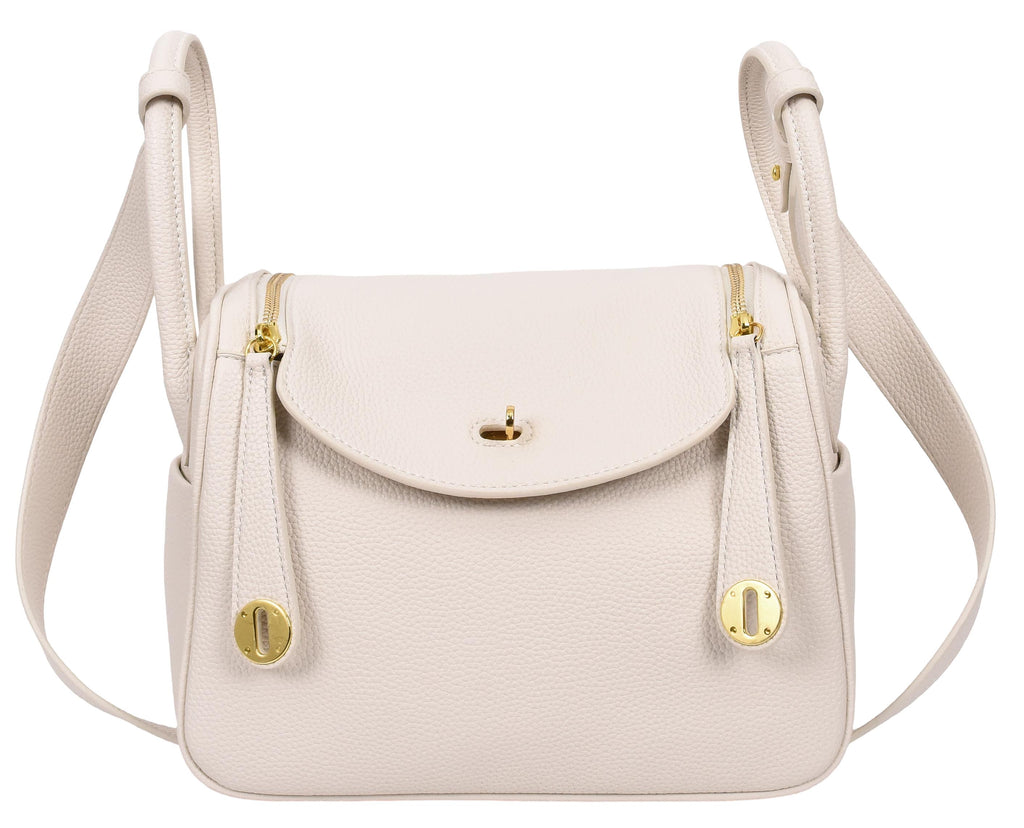 Iqaluit Women's Faux Leather Large Shoulder Strap Bag White-3